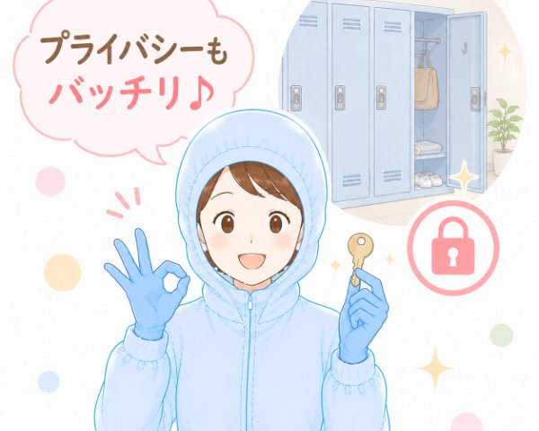 鍵付きロッカー有り