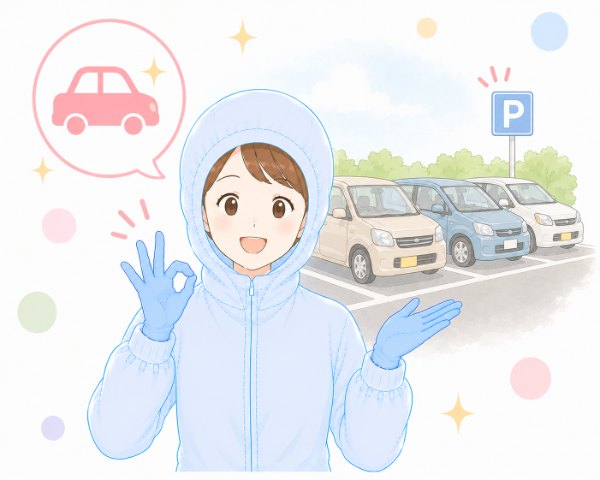 従業員さんの駐車場完備